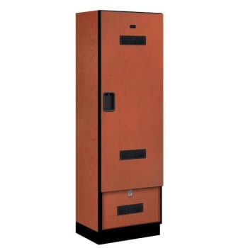 Salsbury Industries Cherry 24 Inch Wide Designer Gear Wood Lockers
