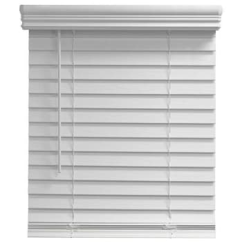 Image for Champion® White 2 In. Cordless Room Darkening Embossed Faux Wood Blind 30x84" from HD Supply