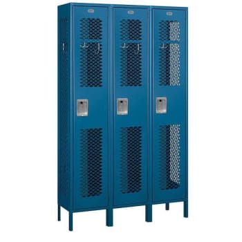 Salsbury Industries 36 Inch Wide Vented Metal Lockers,blue,unassembled