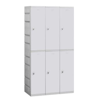 Image for Salsbury Industries 38.25 Inch Wide Double Tier Plastic Lockers, Gray from HD Supply
