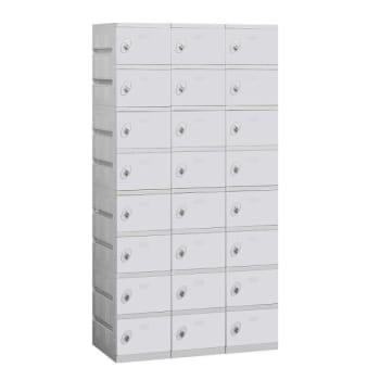 Image for Salsbury Industries 38.25 Inch Wide Eight Tier Plastic Lockers, Gray,unassembled from HD Supply