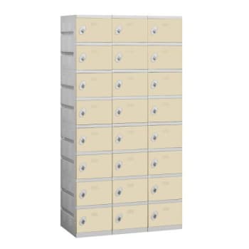 Image for Salsbury Industries 38.25 Inch Wide Eight Tier Plastic Lockers, Tan, Unassembled from HD Supply