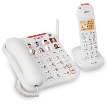 Image for Vtech Careline Sn5147 Amplified Corded/cordless Big Button Telephone from HD Supply