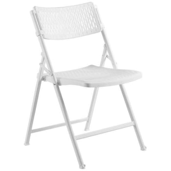 National Public Seating® Airflex Polypropylene Folding Chair White Case Of 4