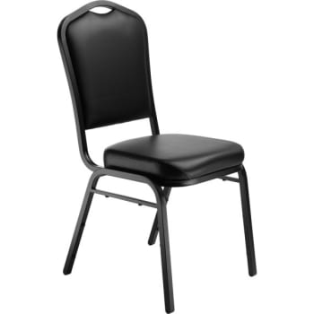 Image for National Public Seating® 9300 Stack Chair Panther Black Seat/Black Sandtex Frame from HD Supply