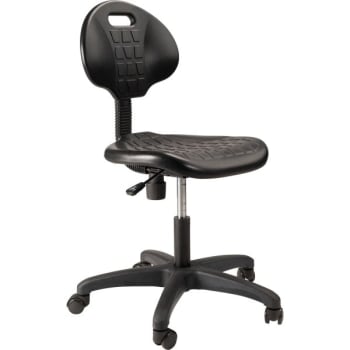 National Public Seating® Polyurethane Task Chair 16"-21" Height Black