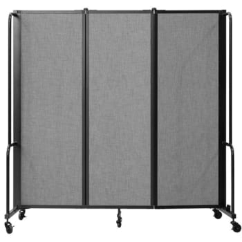 National Public Seating® Room Divider 6' Height 3 Sections Grey