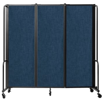 National Public Seating® Room Divider 6' Height 3 Sections Blue