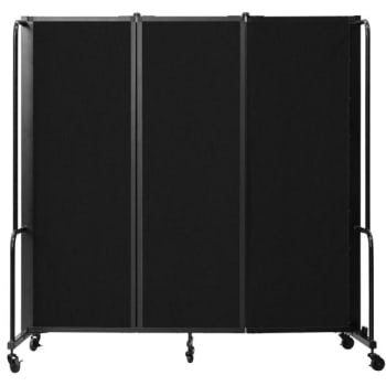 Image for National Public Seating® Room Divider 6' Height 3 Sections Black from HD Supply
