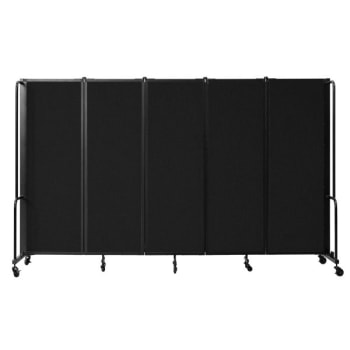 National Public Seating® Room Divider 6' Height 5 Sections Black