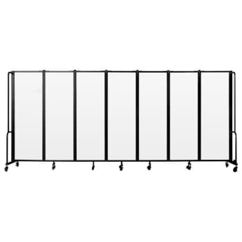Image for National Public Seating® Room Divider 6' Height 7 Sections Clear Acrylic Panels from HD Supply