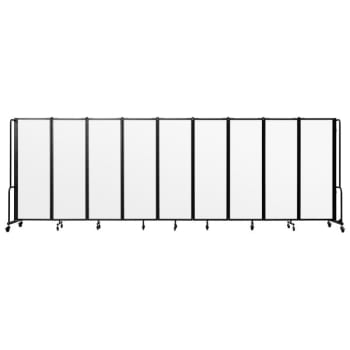 National Public Seating® Room Divider 6' Height 9 Sections Clear Acrylic Panels