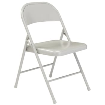 National Public Seating® All-Steel Folding Chair Grey Case Of 4