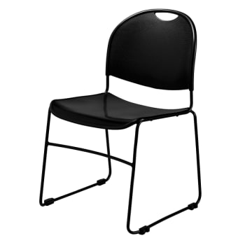 National Public Seating® Multi-purpose Ultra Compact Stack Chair Black