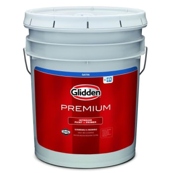 Image for Glidden Premium Interior Latex Satin Paint Pure White /b1 5g from HD Supply