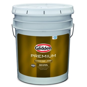 Glidden Premium Exterior Latex Paint Semi-Gloss Pure White /b1 5g