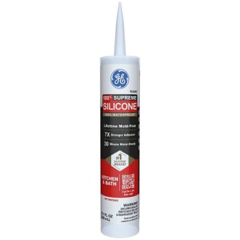 Image for Ge 10.1 Oz Supreme Silicone Kitchen And Bath Caulk, Clear, Case Of 12 from HD Supply