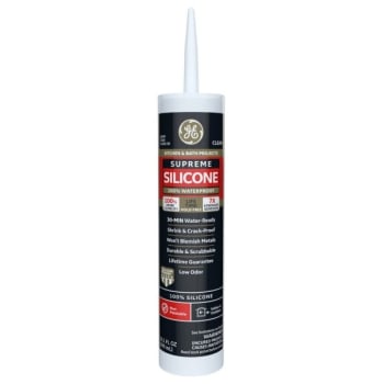 Image for Ge 10.1 Oz Supreme Silicone Kitchen And Bath Caulk, Clear, Case Of 12 from HD Supply
