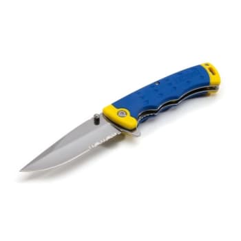 Image for Estwing 3.5 Inch Blade Drop Pt Folding Liner Lock Knife With Pocket Clip BlYel from HD Supply