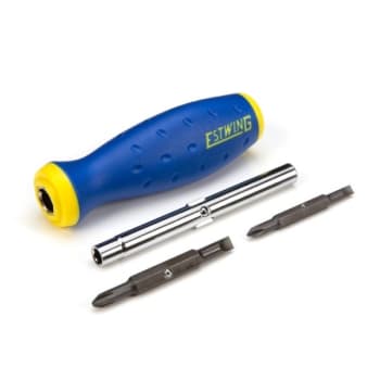 Estwing 6 In 1 Multipurpose Phillips Slotted And Hex Screwdriver Blue Yellow