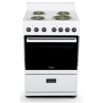 Image for Premium Levella White 24" Single Oven Electric Range With 4 Burners from HD Supply