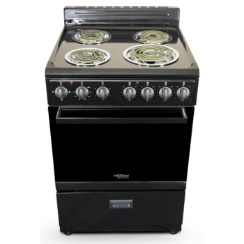 Image for Premium Levella Black 24" Single Oven Electric Range With 4 Burners from HD Supply