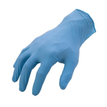 212 Performance Large Blue Nitrile Gloves,5Mil, Ind Grade, Package Of 100,