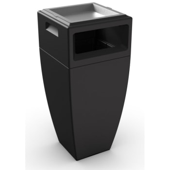 Image for Mayne Kobi 43 Inch Black Waste Bin With Metal Ash Tray from HD Supply
