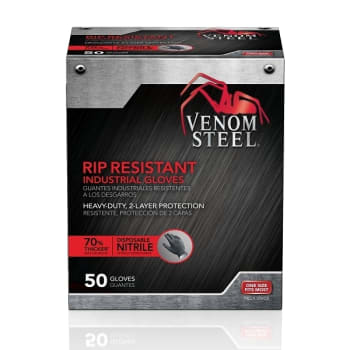 Image for Venom Steel 2 Layer Rip Resistant Nitrile Gloves One Size Fit Most Package Of 50 from HD Supply