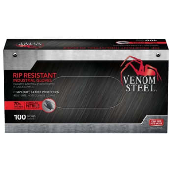Venom Steel 2 Layer Rip Resistant Nitrile Glove One Size Fit Most Package Of 100