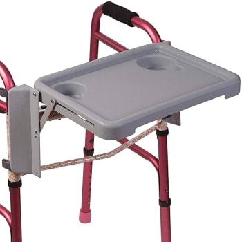 Image for DMI Universal Folding Walker W/ Two Cup Holders and Tool Free Setup, Walker Tray from HD Supply
