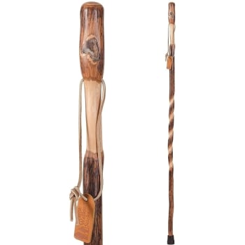 Image for Brazos 55" Handcrafted Lightweight Hiking/Walking Stick, USA Made, Hickory from HD Supply