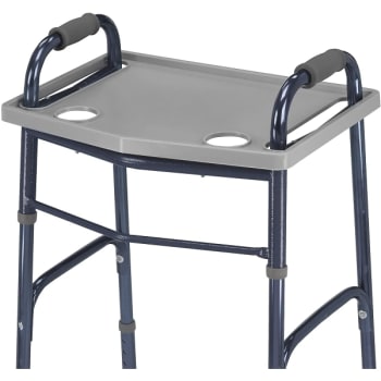 Image for DMI Walker Tray With Cup Holders, Walker Tray For Folding Walkers, Gray from HD Supply