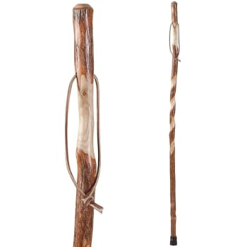 Image for Brazos 55" Twisted Sassafras Handcrafted Wood Walking Stick, Made in The USA from HD Supply