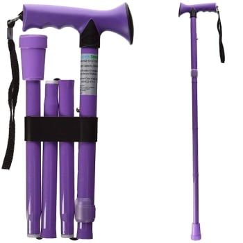 Image for HealthSmart Collapsible/Folding Walking Stick, Soft Comfort Grip, Lavender from HD Supply
