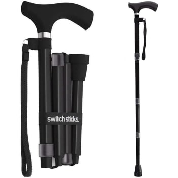 Image for Switch Sticks Walking Cane, Foldable And Adjustable From 32-37 Inches, Black from HD Supply