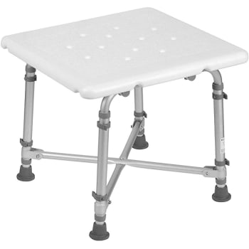 Healthsmart Heavy Duty Shower Chair/bath Bench, No Back, Supports 550 Lbs
