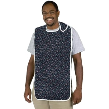 Image for DMI Waterproof Adult Bib Mealtime Clothing Protector, Navy Print from HD Supply