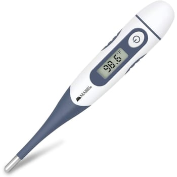 Mabis Healthcare Digital Thermometer, Oral, Rectal Or Underarm Use, Blue, 20 Sec