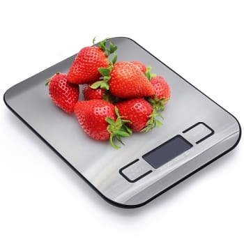 Dmi Digital Food/kitchen Scale, 11 Lb Max, Measures Oz, G, Ml, Lb, Oz, Stainless