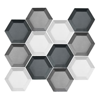 Image for Abolos 3d Illusion 3in X3in Beveled Glass Hexagon Mosaic Tile, Case Of 10 from HD Supply