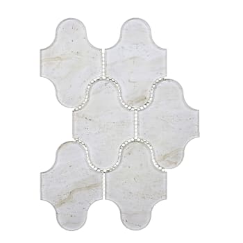 Image for Abolos 3.5 In X 5.125 Crema Marfil Glossy Swag Waterjet Mosaic Tile, Case Of 10 from HD Supply