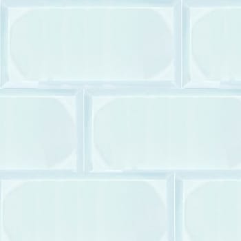 Abolos Frost Elegance 8in x16 Light Blue Glossy, Large Subway Tile, Case Of 18