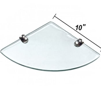 Image for Abolos Infinity Clear Glass Corner Floating Shelf, 10 In X 10in from HD Supply
