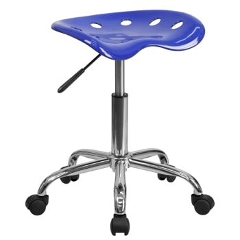 Image for Flash Furniture Vibrant Nautical Blue Tractor Seat & Chrome Stool from HD Supply