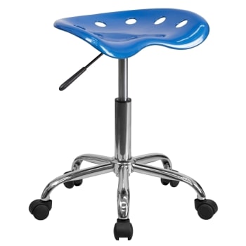 Image for Flash Furniture Vibrant Bright Blue Tractor Seat and Chrome Stool from HD Supply