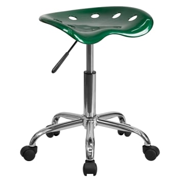 Flash Furniture Vibrant Green Tractor Seat and Chrome Stool