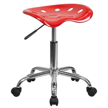Image for Flash Furniture Vibrant Red Tractor Seat And Chrome Stool from HD Supply