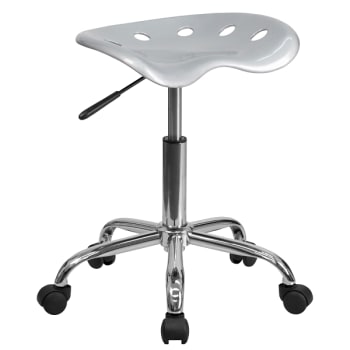 Image for Flash Furniture Vibrant Silver Tractor Seat and Chrome Stool from HD Supply
