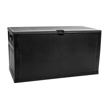 Image for Flash Furniture Black 120 Gallon Plastic Deck Box Outdoor Storage from HD Supply